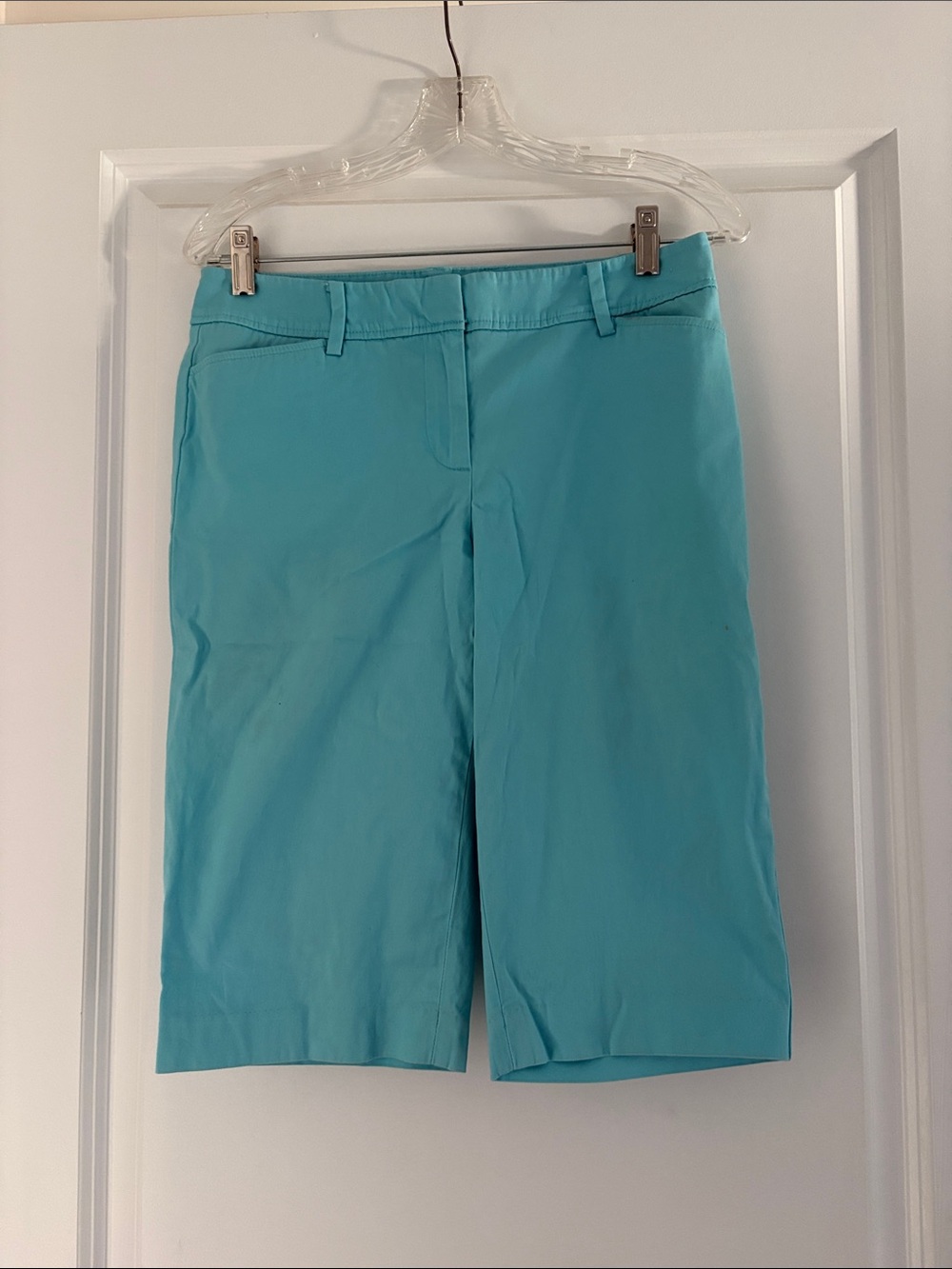 Talbots Aqua Bermuda Perfect Shorts sz 2